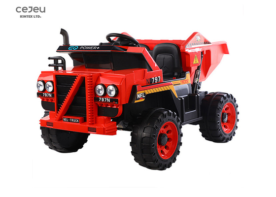Ingénierie rouge de Toy Ride On ASTM F963 2 Seater de camion à benne basculante du contrôle 12v d'appli